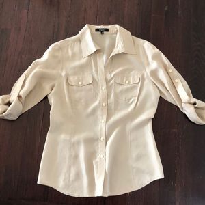 Express Silk Button Down Blouse